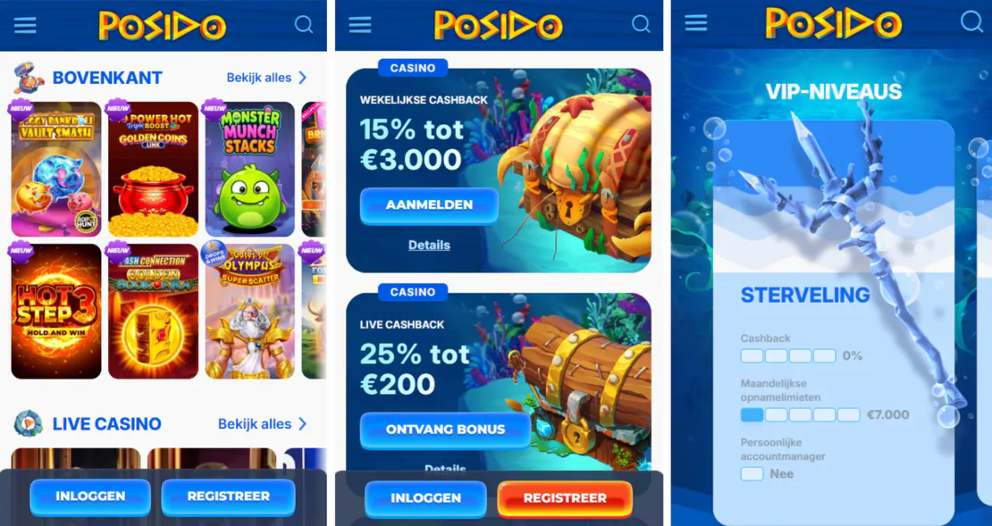 posido casino mobiele versie